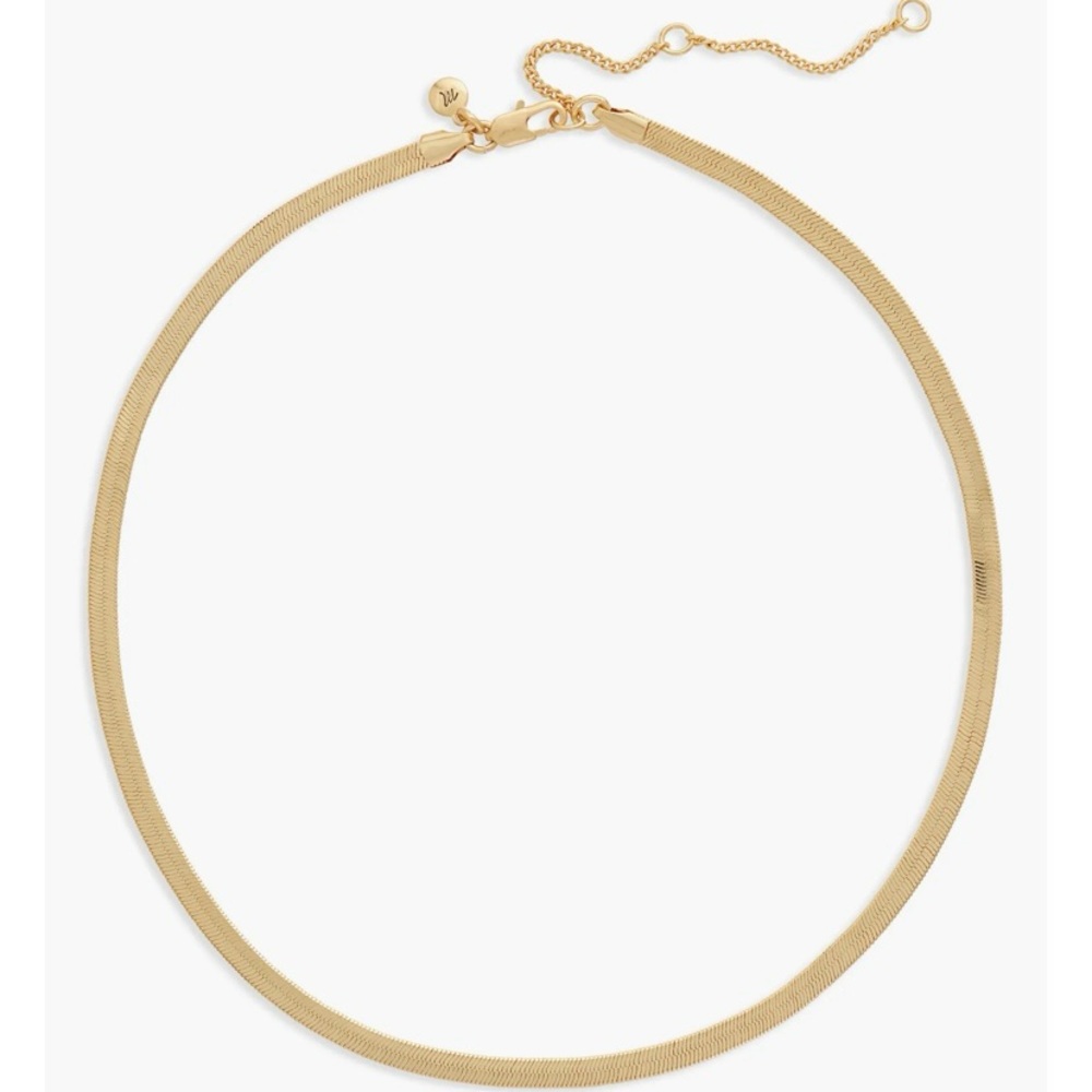 Madewell Herringbone Chain Necklace Vintage Gold